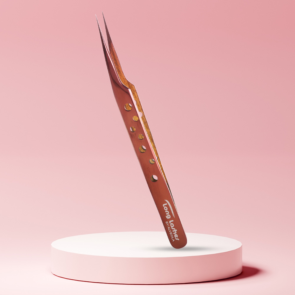 Long Lashes Pro izoláló csipesz - Bronz