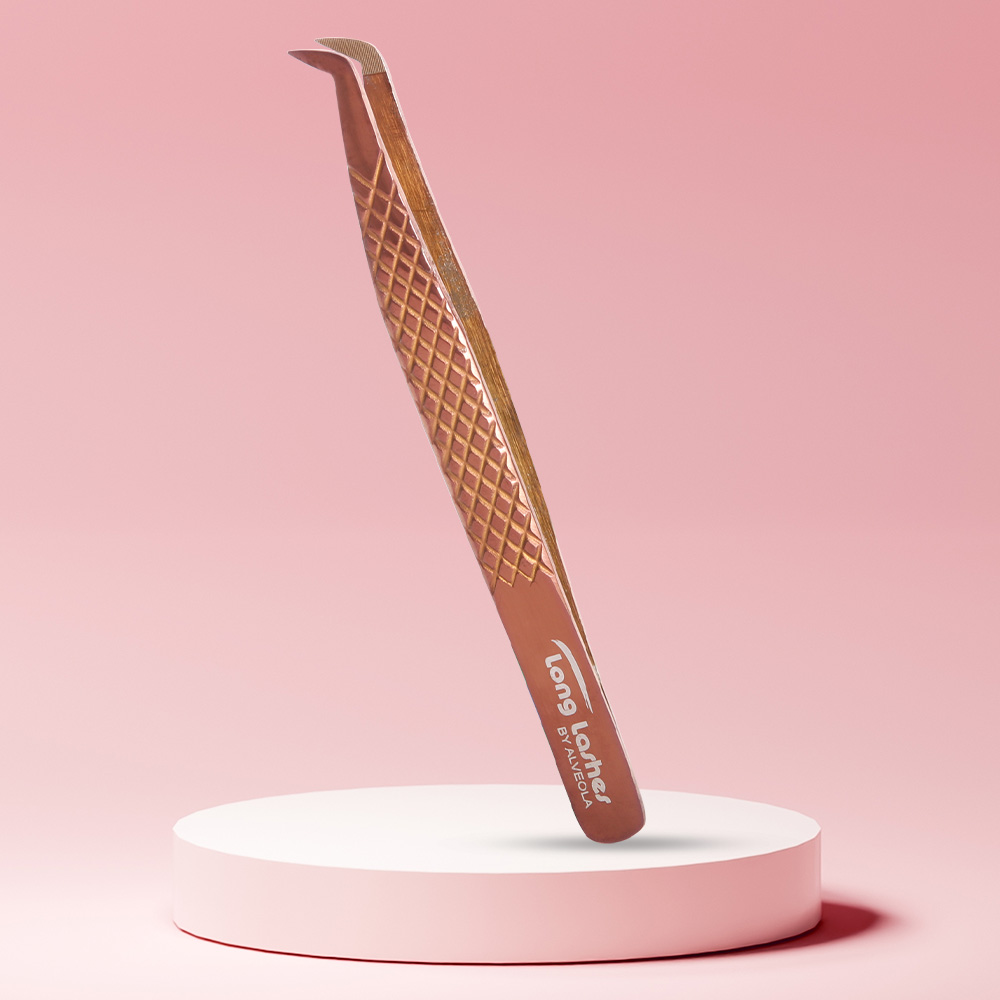 Long Lashes Pro Nano Volume csipesz - Duck típusú, Bronz