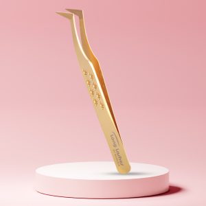 Long Lashes Pro Fiber L- alakú Volume csipesz - Arany