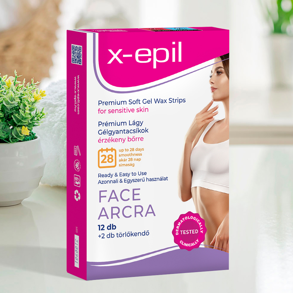 X-Epil Prémium lágy gélgyantacsíkok érzékeny bőrre arcra - 12db - Image 3