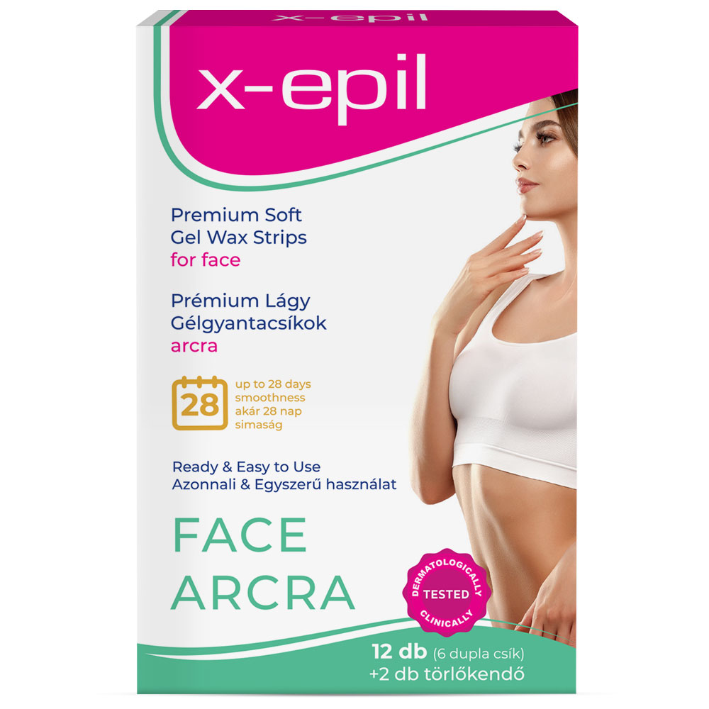 X-Epil Prémium lágy gélgyantacsíkok érzékeny bőrre arcra - 12db - Image 4
