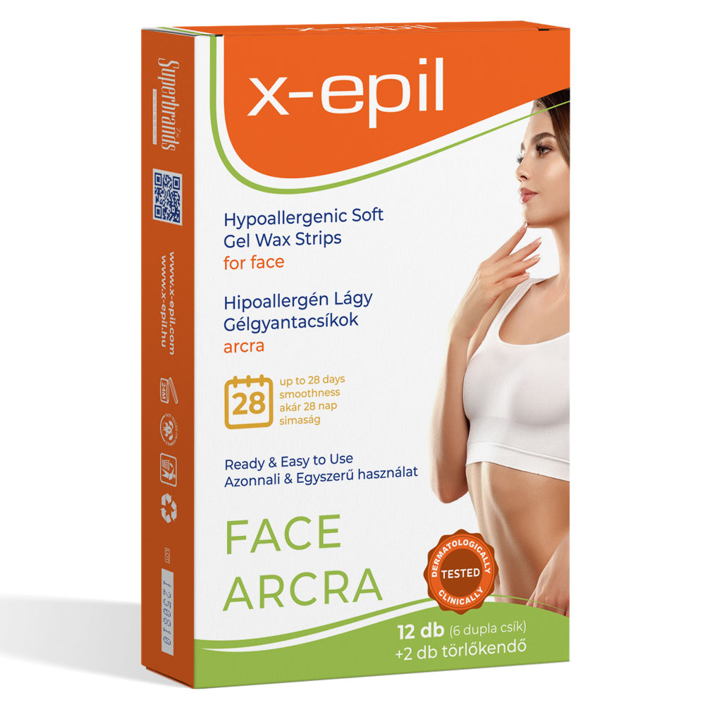X-Epil Hipoallergén gélgyantacsíkok arcra - 12db - Image 2