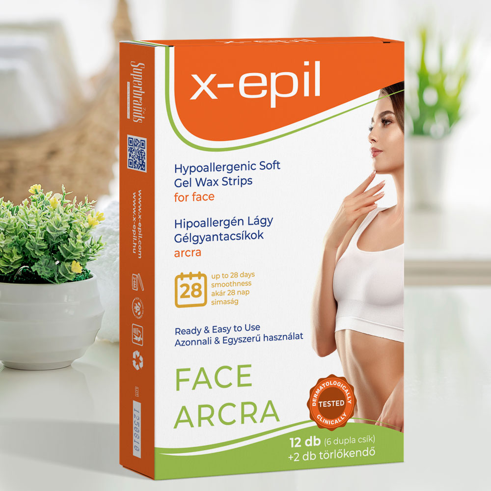 X-Epil Hipoallergén gélgyantacsíkok arcra - 12db - Image 3