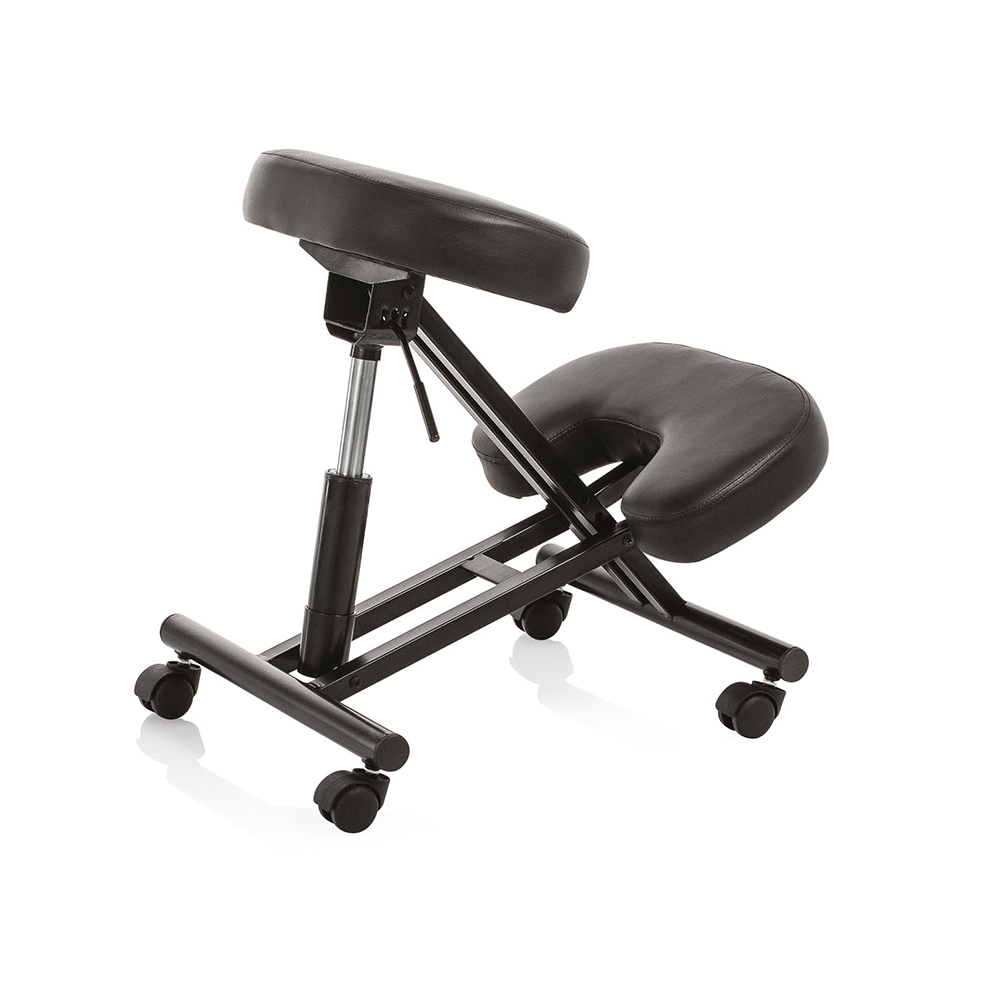 Ergonomikus gurulós térdeplőszék fekete