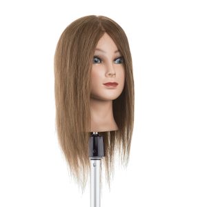 Babafej középhosszú, valódi hajjal - 35cm