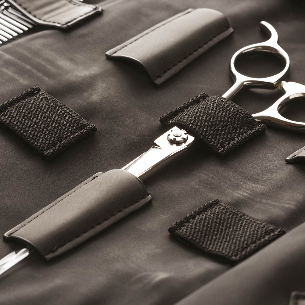 Fekete bőr hatású Barber eszköz tároló táska - Image 4